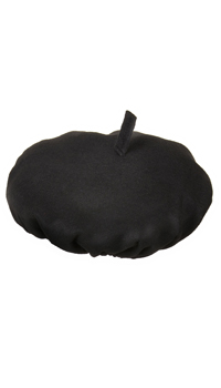 BERET NOIR - Chapeaux et coiffes - Accessoires - Déguisements et accessoires - Fête en Fête - Déguisements, mariages, baptêmes, articles de fête, halloween 