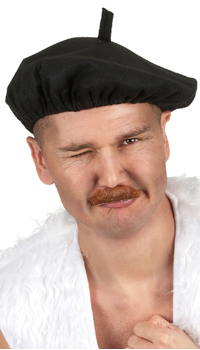 BERET NOIR - Chapeaux et coiffes - Accessoires - Déguisements et accessoires - Fête en Fête - Déguisements, mariages, baptêmes, articles de fête, halloween 