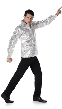 CHEMISE DISCO ARGENT - Hommes - Costumes - Déguisements et accessoires - Fête en Fête - Déguisements, mariages, baptêmes, articles de fête, halloween 
