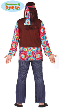DEGUISEMENT HIPPIE - Hommes - Costumes - Déguisements et accessoires - Fête en Fête - Déguisements, mariages, baptêmes, articles de fête, halloween 