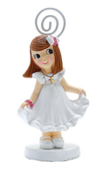 COMMUNIANTE PORTE-CARTE H11cm - Communion - Hymens - Mariages, baptêmes, communions - Fête en Fête - Déguisements, mariages, baptêmes, articles de fête, halloween 