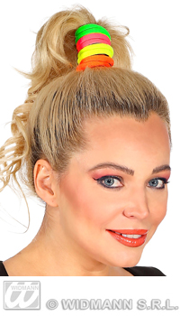 ELASTIQUES A CHEVEUX FLUO, LOT DE 8 - bandeaux et bandanas - Accessoires - Déguisements et accessoires - Fête en Fête - Déguisements, mariages, baptêmes, articles de fête, halloween 