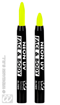 CRAYON FLUO JAUNE UV - Maquillage - Accessoires - Déguisements et accessoires - Fête en Fête - Déguisements, mariages, baptêmes, articles de fête, halloween 