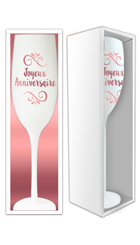 FLUTE ANNIVERSAIRE - Verres, tasses et biberons - Cadeaux humoristiques - Fêtes et anniversaires - Fête en Fête - Déguisements, mariages, baptêmes, articles de fête, halloween 