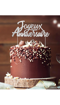 DECOR GATEAU ANNIVERSAIRE - Décorations - Anniversaires - Fêtes et anniversaires - Fête en Fête - Déguisements, mariages, baptêmes, articles de fête, halloween 