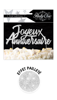 DECOR GATEAU ANNIVERSAIRE - Décorations - Anniversaires - Fêtes et anniversaires - Fête en Fête - Déguisements, mariages, baptêmes, articles de fête, halloween 