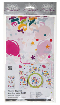 NAPPE ANNIVERSAIRE - Nappages et  serviettes - Vaisselle et emballages - Fête en Fête - Déguisements, mariages, baptêmes, articles de fête, halloween 