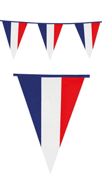 GUIRLANDE PLASTIQUE FRANCE - Décorations françaises - Français - Articles supporters et drapeaux - Fête en Fête - Déguisements, mariages, baptêmes, articles de fête, halloween 