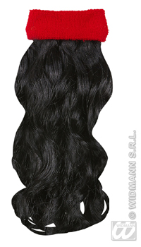 BANDEAU MULET NOIR - Perruques - Perruques et postiches - Déguisements et accessoires - Fête en Fête - Déguisements, mariages, baptêmes, articles de fête, halloween 