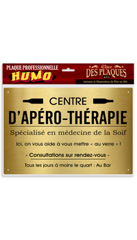 PLAQUE APERO THERAPIE - Décorations - Anniversaires - Fêtes et anniversaires - Fête en Fête - Déguisements, mariages, baptêmes, articles de fête, halloween 