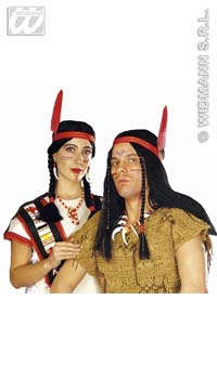 PERRUQUE INDIEN - Perruques - Perruques et postiches - Déguisements et accessoires - Fête en Fête - Déguisements, mariages, baptêmes, articles de fête, halloween 