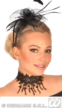 COLLIER DENTELLE NOIRE - Accessoires halloween - Halloween - Fête en Fête - Déguisements, mariages, baptêmes, articles de fête, halloween 
