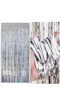 RIDEAU ARGENT - Décorations - Anniversaires - Fêtes et anniversaires - Fête en Fête - Déguisements, mariages, baptêmes, articles de fête, halloween 