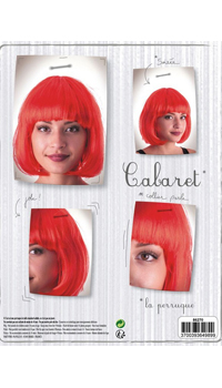 PERRUQUE CABARET ROUGE - Perruques - Perruques et postiches - Déguisements et accessoires - Fête en Fête - Déguisements, mariages, baptêmes, articles de fête, halloween 