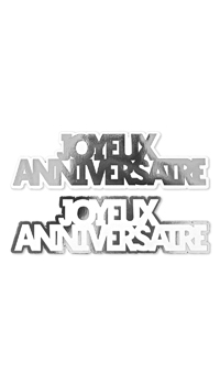 DECORATION DE TABLE ANNIVERSAIRE ARGENT - Décorations - Anniversaires - Fêtes et anniversaires - Fête en Fête - Déguisements, mariages, baptêmes, articles de fête, halloween 