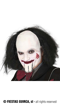 CRANE BLANC A CHEVEUX NOIRS - Perruques et chapeaux - Halloween - Fête en Fête - Déguisements, mariages, baptêmes, articles de fête, halloween 