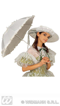 OMBRELLE BLANCHE BELLE EPOQUE - Jarretières, ombrelles et autres  - Accessoires de la mariée - Mariages, baptêmes, communions - Fête en Fête - Déguisements, mariages, baptêmes, articles de fête, halloween 