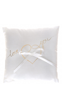 COUSSIN PORTE-ALLIANCES LOVE YOU - Coussins et porte-alliances - Accessoires de la mariée - Mariages, baptêmes, communions - Fête en Fête - Déguisements, mariages, baptêmes, articles de fête, halloween 