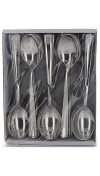 CUILLERES A DESSERT, BOITE DE 50 - Assiettes, couverts et plateaux - Vaisselle et emballages - Fête en Fête - Déguisements, mariages, baptêmes, articles de fête, halloween 