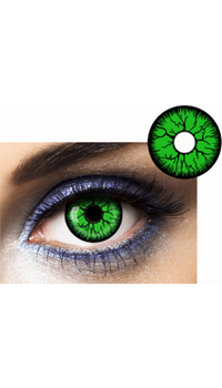 LENTILLES  DE CONTACT MONSTER VERT - Maquillage halloween - Halloween - Fête en Fête - Déguisements, mariages, baptêmes, articles de fête, halloween 