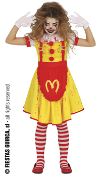 DEGUISEMENT BURGER CLOWN ZOMBIE - Déguisements enfants - Costumes - Halloween - Fête en Fête - Déguisements, mariages, baptêmes, articles de fête, halloween 