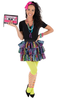 JAMBIERES FLUO MULTICOLORES, LA PAIRE - Bas et collants - Accessoires - Déguisements et accessoires - Fête en Fête - Déguisements, mariages, baptêmes, articles de fête, halloween 