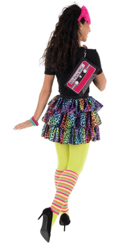 JAMBIERES FLUO MULTICOLORES, LA PAIRE - Bas et collants - Accessoires - Déguisements et accessoires - Fête en Fête - Déguisements, mariages, baptêmes, articles de fête, halloween 