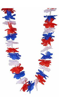 COLLIER TRICOLORE - Sets de déguisement - Déguisements et accessoires - Fête en Fête - Déguisements, mariages, baptêmes, articles de fête, halloween 