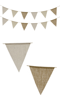 GUIRLANDE JUTE ET TOILE - Guirlandes - Décos salle et lieu de réception - Mariages, baptêmes, communions - Fête en Fête - Déguisements, mariages, baptêmes, articles de fête, halloween 