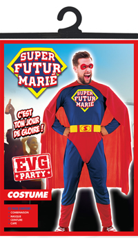 DEGUISEMENT SUPER FUTUR MARIE - Déguisements - Enterrements vie de célibataire - Fêtes et anniversaires - Fête en Fête - Déguisements, mariages, baptêmes, articles de fête, halloween 