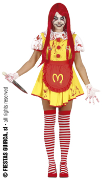 DEGUISEMENT BURGER CLOWN ZOMBIE - Déguisements enfants - Costumes - Halloween - Fête en Fête - Déguisements, mariages, baptêmes, articles de fête, halloween 