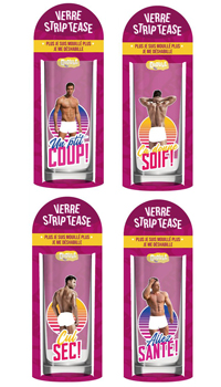 VERRE STIPTEASE HOMME - Gages et accessoires - Enterrements vie de célibataire - Fêtes et anniversaires - Fête en Fête - Déguisements, mariages, baptêmes, articles de fête, halloween 