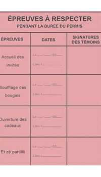 CARTE HUMORISTIQUE PERMIS DE FETER ANNIVERSAIRE - Tees-shirt, tabliers et cartes - Cadeaux humoristiques - Fêtes et anniversaires - Fête en Fête - Déguisements, mariages, baptêmes, articles de fête, halloween 