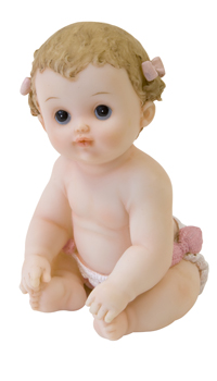 BEBE FILLE ASSIS H12.5cm - Baptême - Hymens - Mariages, baptêmes, communions - Fête en Fête - Déguisements, mariages, baptêmes, articles de fête, halloween 