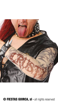 MANCHE TATOUAGE TRIBAL, LA PAIRE - Divers accesoires - Accessoires - Déguisements et accessoires - Fête en Fête - Déguisements, mariages, baptêmes, articles de fête, halloween 