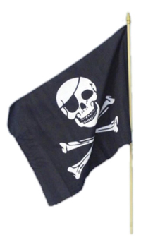 DRAPEAU PIRATE - Drapeaux et pavoisements - Articles supporters et drapeaux - Fête en Fête - Déguisements, mariages, baptêmes, articles de fête, halloween 