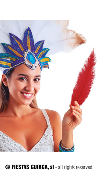 PLUME AUTRUCHE 40cm ROUGE - Divers accesoires - Accessoires - Déguisements et accessoires - Fête en Fête - Déguisements, mariages, baptêmes, articles de fête, halloween 