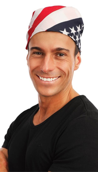 BANDANA USA - Décorations françaises - Accessoires du supporter - Articles supporters et drapeaux - Fête en Fête - Déguisements, mariages, baptêmes, articles de fête, halloween 