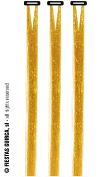 MECHES OR PAILLETEES, LOT DE 3 - Perruques - Perruques et postiches - Déguisements et accessoires - Fête en Fête - Déguisements, mariages, baptêmes, articles de fête, halloween 