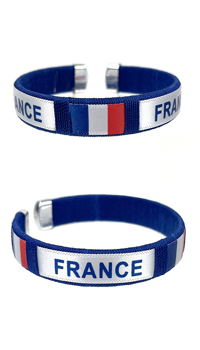 BRACELET FRANCE - Accessoires du supporter - Articles supporters et drapeaux - Fête en Fête - Déguisements, mariages, baptêmes, articles de fête, halloween 