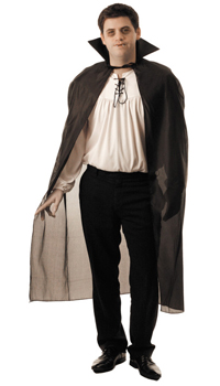 CAPE NOIRE A COL - Déguisements hommes - Costumes - Halloween - Fête en Fête - Déguisements, mariages, baptêmes, articles de fête, halloween 