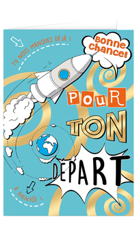 CARTE DEPART - Retraites - Fêtes et anniversaires - Fête en Fête - Déguisements, mariages, baptêmes, articles de fête, halloween 