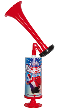 CORNE DE SUPPORTER MANUEL - Faire du bruit - Articles supporters et drapeaux - Fête en Fête - Déguisements, mariages, baptêmes, articles de fête, halloween 