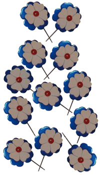 INSIGNES TRICOLORES, PAQUET DE 100 - Décorations françaises - Français - Articles supporters et drapeaux - Fête en Fête - Déguisements, mariages, baptêmes, articles de fête, halloween 