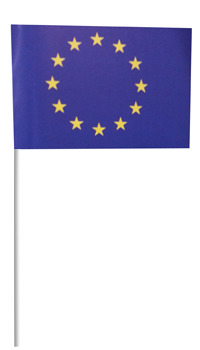 DRAPEAU PAPIER EUROPE - Drapeaux et pavoisements - Articles supporters et drapeaux - Fête en Fête - Déguisements, mariages, baptêmes, articles de fête, halloween 