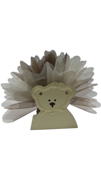 OURSON CREME PORTE DRAGEES  - Spécial baptême - Contenants à dragées - Mariages, baptêmes, communions - Fête en Fête - Déguisements, mariages, baptêmes, articles de fête, halloween 