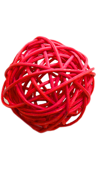 BOULE ROTIN ROUGE DIAMETRE 3.5cm , PAQUET DE 6 - Accessoires à parsemer - Décos tables - Mariages, baptêmes, communions - Fête en Fête - Déguisements, mariages, baptêmes, articles de fête, halloween 