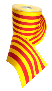RUBAN CATALAN 84mm, LE M - Accessoires de mairie - Articles supporters et drapeaux - Fête en Fête - Déguisements, mariages, baptêmes, articles de fête, halloween 