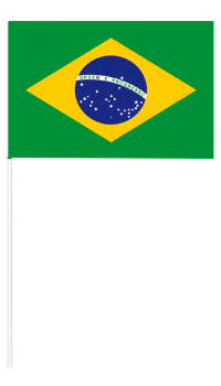 DRAPEAU PAPIER 14X21 BRESIL - Drapeaux et pavoisements - Articles supporters et drapeaux - Fête en Fête - Déguisements, mariages, baptêmes, articles de fête, halloween 