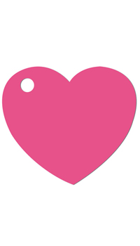 ETIQUETTE COEUR FUCHSIA, PACK DE 50 - Rubans, étiquettes, fils alu - Accessoires contenants - Mariages, baptêmes, communions - Fête en Fête - Déguisements, mariages, baptêmes, articles de fête, halloween 